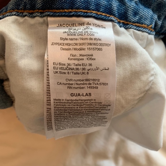 Light Wash Jean Skirt - Picture 4 of 4